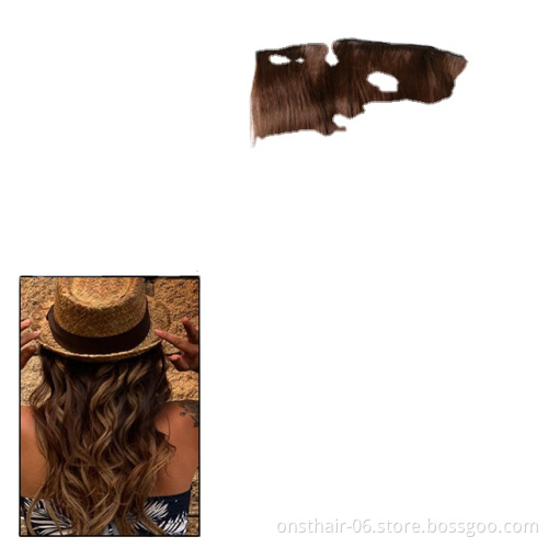 Factory 5 Clip Long curly Women Clip in Hair Extensions Black Brown High Temperature Synthetic Hair Piece